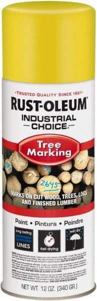 Rust-Oleum - 12 fl oz Yellow Marking Paint - 300' Coverage, Modified Alkyd Formula, >500 gL VOC - Apex Tool & Supply