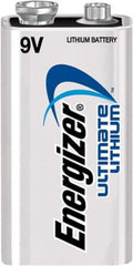 Energizer - Size 9V, Lithium, Standard Battery - 9 Volts, Snap Terminal - Apex Tool & Supply