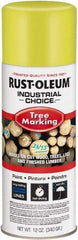 Rust-Oleum - 12 fl oz Fluorescent Yellow Marking Paint - 300' Coverage, Modified Alkyd Formula, >500 gL VOC - Apex Tool & Supply
