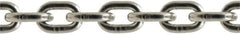 Value Collection - 1/2" Welded Stainless Steel Chain - 6,500 Lb Capacity, Grade 43, 200' Long, Polished Finish - Apex Tool & Supply
