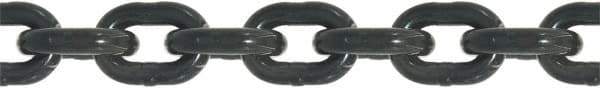 Value Collection - 5/8" Welded Alloy Chain - 18,100 Lb Capacity, Grade 80, 150' Long, Black Finish - Apex Tool & Supply
