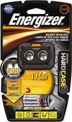 Energizer - White LED Bulb, 200 Lumens, Hands-free Flashlight - Black Plastic Body, 3 AAA Alkaline Batteries Included - Apex Tool & Supply