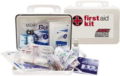 Medique - 150 Piece, 25 Person, Industrial First Aid Kit - 9-1/4" Wide x 6-3/4" Deep x 3" High, Plastic Case - Apex Tool & Supply