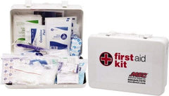 Medique - 100 Piece, 10 Person, Industrial First Aid Kit - 11" Wide x 7-1/2" Deep x 2-1/2" High, Metal Case - Apex Tool & Supply