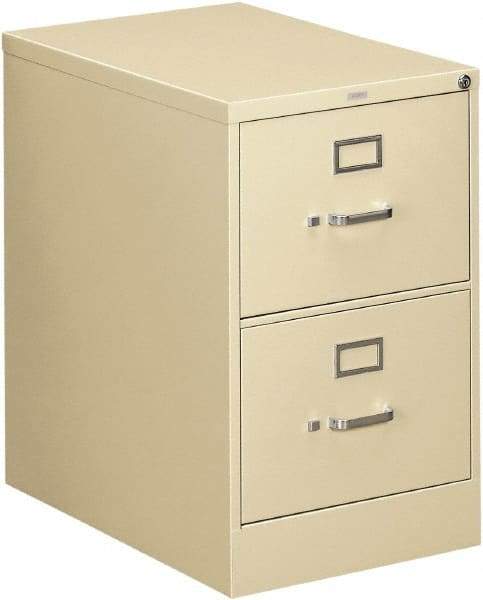 Hon - 18-1/4" Wide x 29" High x 26-1/2" Deep, 2 Drawer Vertical File - Steel, Putty - Apex Tool & Supply