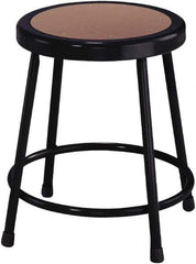 NPS - 18 Inch High, Stationary Fixed Height Stool - 14 Inch Deep x 14 Inch Wide, Hardboard Seat, Black - Apex Tool & Supply