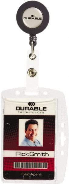 DURABLE - Slide In/Out Badge Holder - Clear - Apex Tool & Supply