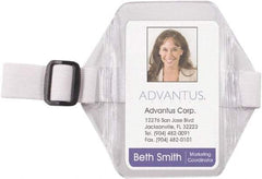 ADVANTUS - Arm Band Badge Holder - Clear/White - Apex Tool & Supply