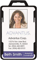 ADVANTUS - Various Attachment Types Badge Holder - Black - Apex Tool & Supply