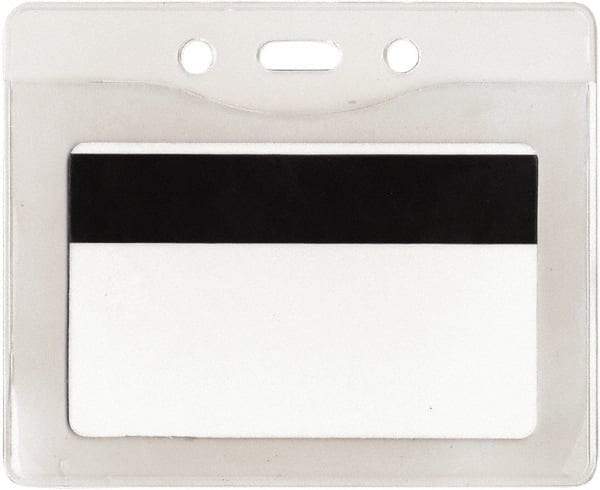 ADVANTUS - Clip-On Badge Holder - Clear - Apex Tool & Supply