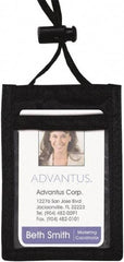 ADVANTUS - Cord Mounted Badge Holder - Black - Apex Tool & Supply