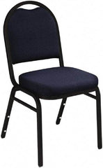 NPS - Fabric Blue Stacking Chair - Black Frame, 18" Wide x 20" Deep x 34" High - Apex Tool & Supply