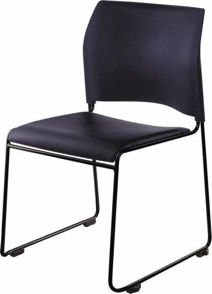 NPS - Vinyl Navy Stacking Chair - Black Frame, 20" Wide x 19-1/4" Deep x 30" High - Apex Tool & Supply