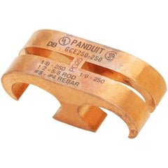 Panduit - 1/0 AWG Compatible Grounding Clamp - Copper Alloy, 1" OAL - Apex Tool & Supply