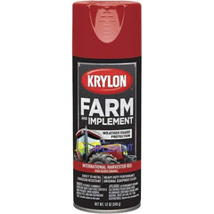 Krylon - Red (International Harvester), 12 oz Net Fill, Gloss, Farm & Equipment Spray Paint - 12 oz Container, Use on Equipment - Apex Tool & Supply