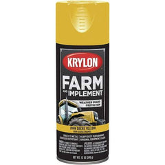 Krylon - Yellow (John Deere), 12 oz Net Fill, Gloss, Farm & Equipment Spray Paint - 12 oz Container, Use on Equipment - Apex Tool & Supply