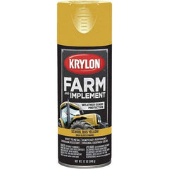 Krylon - School Bus Yellow, 12 oz Net Fill, Gloss, Farm & Equipment Spray Paint - 12 oz Container, Use on Equipment - Apex Tool & Supply
