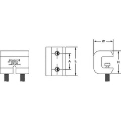Panduit - 6 AWG Compatible Grounding Clamp - Copper Alloy, 3.1496" OAL, IEEE STD 837-2002, DB Rated, Comply with Vibration Tests per MIL-STD-202G (METHOD 201A) - Apex Tool & Supply