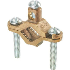 Panduit - 10 to 2 AWG Compatible Grounding Clamp - Bronze, 5.2" OAL - Apex Tool & Supply