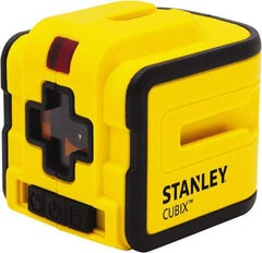 Stanley - 2 Beam 50' Max Range Self Leveling Cross Line Laser - Red Beam, 5/16" at 40' Accuracy, 9-1/4" Long x 3-1/2" Wide x 4" High, Battery Included - Apex Tool & Supply