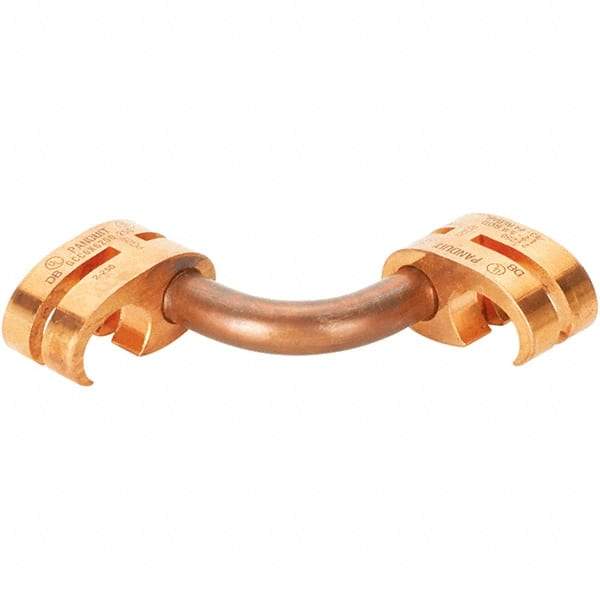 Panduit - 2 AWG Compatible Grounding Clamp - Copper Alloy, 1" OAL, IEEE STD 837-2002, UL 467 Listed, CSA 22.2 Certified - Apex Tool & Supply