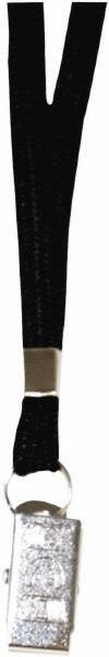 ADVANTUS - Lanyards Material: Cotton/Nylon Color: Black - Apex Tool & Supply