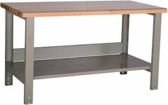 Rousseau Metal - 60 Wide x 30" Deep x 34" High, Laminated Hardwood Workbench - Fixed Legs - Apex Tool & Supply