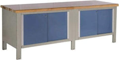 Rousseau Metal - 96 Wide x 30" Deep x 34" High, Laminated Hardwood Workbench - Fixed Legs - Apex Tool & Supply