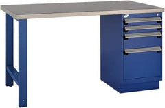 Rousseau Metal - 60 Wide x 30" Deep x 34" High, Stainless Steel Workbench - Fixed Legs - Apex Tool & Supply