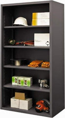 Durham - 4 Shelves, 7,600 Lb Capacity, Closed Shelving System - 36" Wide x 24" Deep x 72" High, Gray - Apex Tool & Supply