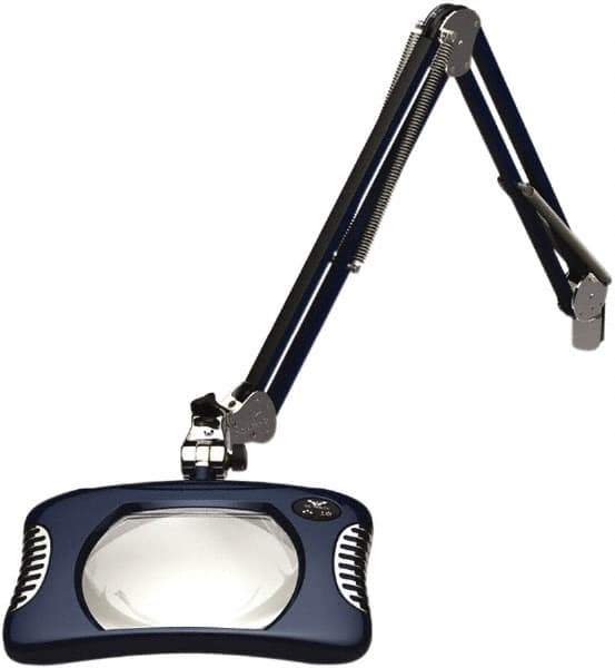 O.C. White - 43 Inch, Spring Suspension, Clamp on, LED, Spectre Blue, Magnifying Task Light - 8 Watt, 7.5 and 15 Volt, 2x Magnification, 5-1/4 Inch Wide, 7 Inch Long - Apex Tool & Supply