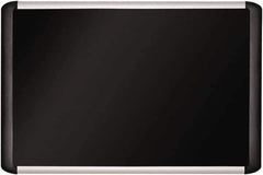 MasterVision - 49.61" Wide x 100.79" High Cork Bulletin Board - Fabric, Black - Apex Tool & Supply