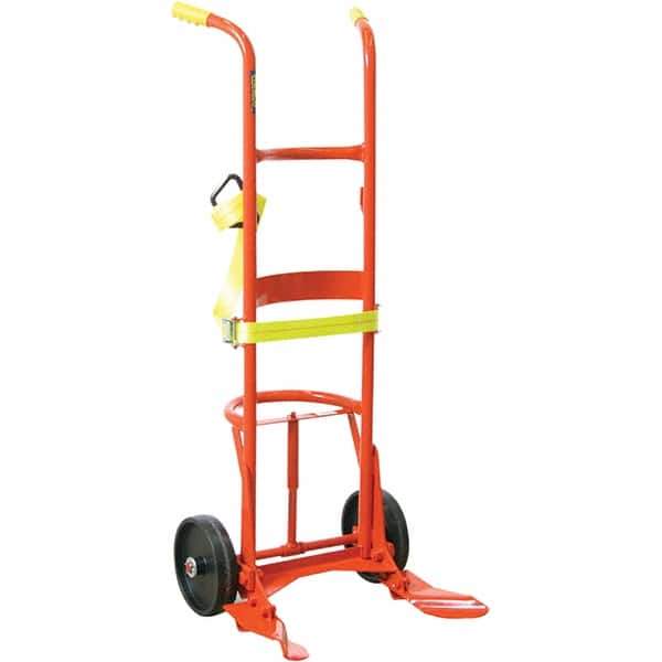 Wesco Industrial Products - 1,000 Lb Load Capacity, 30, 55 & 85 Gal Pail Tipper - 23-3/4" Wide x 60" High, 2 Steel Wheels - Apex Tool & Supply