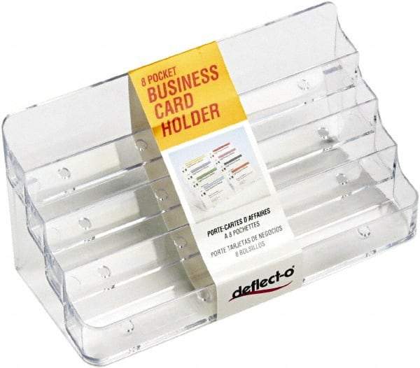 Deflect-o - Clear Business Card Holder - Plastic - Apex Tool & Supply
