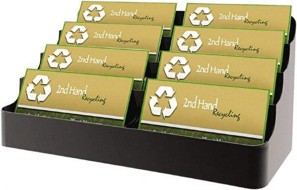 Deflect-o - Black Business Card Holder - Plastic - Apex Tool & Supply