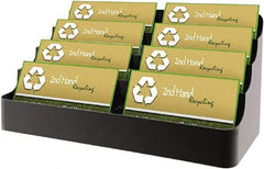 Deflect-o - Black Business Card Holder - Plastic - Apex Tool & Supply