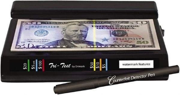 Dri-Mark - Black Counterfeit Detector Marker - Felt Tip, Chemically Sensitive Ink - Apex Tool & Supply