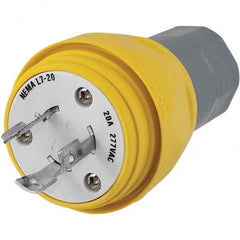 Hubbell Wiring Device-Kellems - 277 VAC 20A NEMA L7-20P Industrial Twist Lock Plug - Apex Tool & Supply