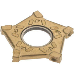 Iscar - PENTAD22R200 Grade IC808, 2mm Cutting Width Carbide Cutoff Insert - Right Hand Lead Angle, 0.2mm Corner Radius, TiAlN Finish - Apex Tool & Supply