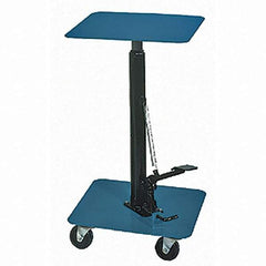 Wesco Industrial Products - 200 Lb Capacity Manual Hydraulic Post Lift Table - 28-1/2" to 46" Lift Height, 16" Platform Length x 16" Platform Width - Apex Tool & Supply