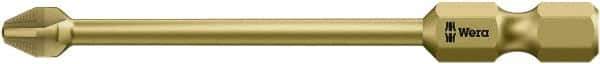 Wera - #2, Harpoon Phillips Power Screwdriver Bit - 1/4" Drive, 2" OAL - Apex Tool & Supply
