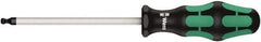 Wera - 2-1/2" Hex Ball End Driver - 4" Bade Length, Ergonomic Cushion Grip Handle, 181mm OAL - Apex Tool & Supply