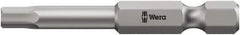 Wera - 7/32" Hex Bit - 1/4" Hex Drive, 3-1/2" OAL - Apex Tool & Supply