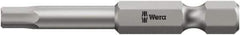 Wera - 9/64" Hex Bit - 1/4" Hex Drive, 3-1/2" OAL - Apex Tool & Supply