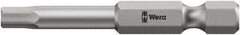 Wera - 3/32" Hex Bit - 1/4" Hex Drive, 3-1/2" OAL - Apex Tool & Supply