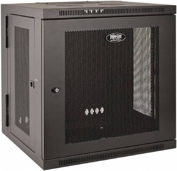 Tripp-Lite - 23-1/2" Overall Width x 12" Rack Height x 21-5/8" Overall Depth Data Cable Enclosure - 200 Lb Capacity, Black - Apex Tool & Supply