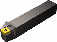 Sandvik Coromant - PCBNR/L, Left Hand Cut, 15° Lead Angle, 40mm Shank Height x 40mm Shank Width, Negative Rake Indexable Turning Toolholder - 250mm OAL, CNMG 19 06 12, CNMG 643 Insert Compatibility, Series T-Max P - Apex Tool & Supply