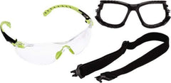 3M - Clear Lenses, Frameless Safety Glasses - Anti-Fog, Size Universal, Over the Glasses - Apex Tool & Supply