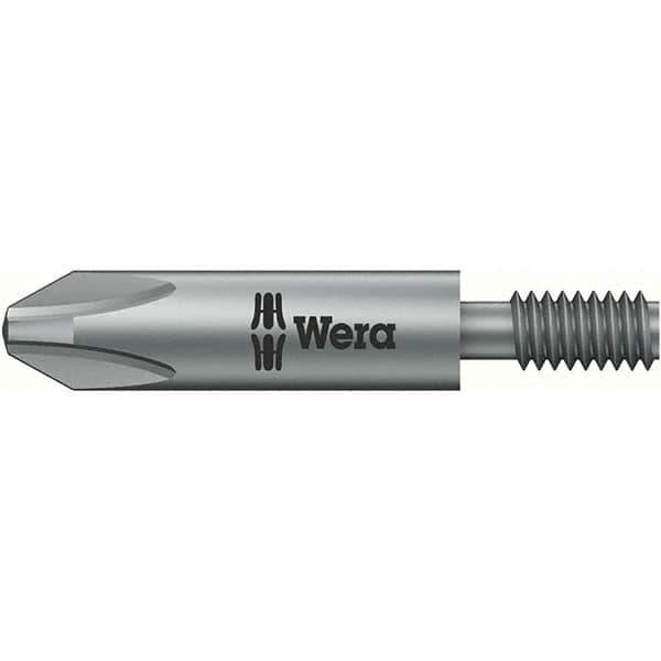 Wera - #1 Phillips Screwdriver Bit - M4 Drive, 1-1/4" OAL - Apex Tool & Supply