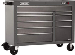 Proto - 10 Drawer Mobile Workstation - 50" Wide x 25-1/4" Deep x 41" High, Steel, Dual Black - Apex Tool & Supply